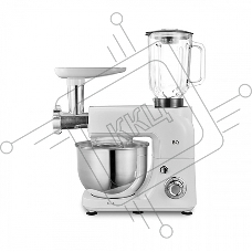 Планетарный миксер BQ MX620 White. Максимальная мощность 1600 Вт / Чаша из нержавеющей стали 5 л / 6 скоростей + импульсный режим