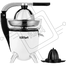 Соковыжималка цитрусовая Kitfort КТ-1168 100Вт рез.сок.:250мл. белый/черный