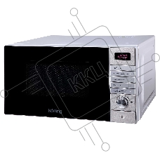 Микроволновая печь Korting KMO 720 X серебристый, 20 л, 700 Вт, переключатели - кнопки, поворотный механизм