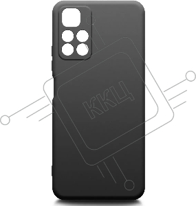 Чехол (клип-кейс) BORASCO Silicone Case, для Xiaomi Poco M4 Pro, черный (матовый) [70106]