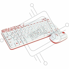 Комплект клавиатура+мышь Logitech MK240 Nano беспроводной, USB, 1000 DPI, белый