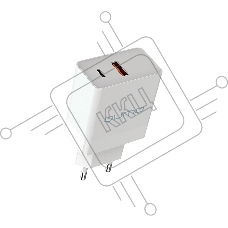 Сетевое зарядное устройство Qumo Energy light (Charger 0052) PD 20W, 2USB, Type-C + QC3.0, белый
