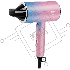 Фен BBK BHD3000 розовый/голубой, 2000 Вт, ионизация, компактный