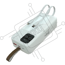 Портативный аккумулятор More choice (4620202550644) PB55-30 с кабелем 1USB 3.0A 22.5W PD - 30000mAh белый Портативный аккумулятор More choice (4620202550644) PB55-30 с кабелем 1USB 3.0A 22.5W PD - 30000mAh белый