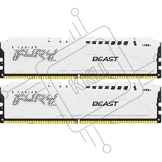 Оперативная память Kingston Fury Beast, DDR5, 64Gb (2x32Gb), 5600MHz, CL40, DIMM, с радиатором, белый
