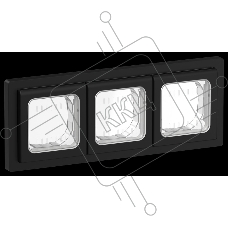 Рамка 3-местная IP55 Рпро-3-55-ФлЧ черный FLITE
