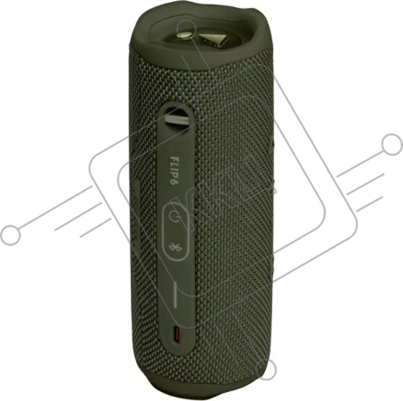 Портативная акустика JBL Flip 6 зеленый, Bluetooth 5.1, время воспроизведения музыки 12 ч, емкость аккумулятора 4800 mAh, время заряда аккумулятора 2,5 ч, цвет зеленый
