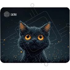 Коврик для мыши Cactus черный Cat 250x200x3мм (CS-MPC-D09S)