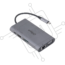Док станция Dahua 9 in 1 USB 3.1 Type-C to USB 3.0 + HDMI + RJ45 + VGA + SD/TF +PD Docking Station