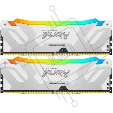 Оперативная память Kingston Fury Renegade, DDR5, 32GB (2x16GB), 6400MHz, CL32, DIMM, радиатор, RGB, белый