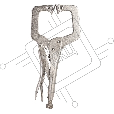 Зажимные клещи С-образные с фиксатором Deli DL20011 Рабочий ход 78 мм. Материал высокоуглеродистая сталь CrMo. Регулировочный винт. Быстросъемная ручка.