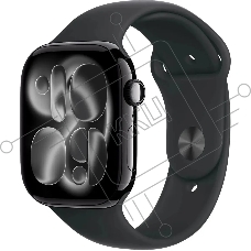 Смарт-часы Apple Watch Series 11 A3333 46мм OLED корп.черный Sport Band рем.черный разм.брасл.:M/L (MEUX4LW/A)