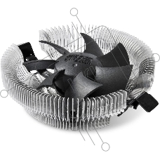 Кулер для процессора PCCooler E80 (65W, 3-pin, 42mm, Al/Cu, -mm, 1x80mm, 29.61CFM, 22dBA, 2000RPM, S: 1851/1700/1200/115X, AM5/AM4, silver, black)