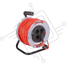 Удлинитель силовой Ресанта СУ-3х1,5-50/2 (61/118/12) 3x1.5кв.мм 4розет. 50м ПВС катушка красный