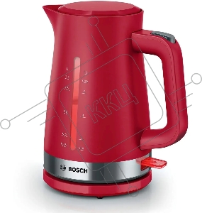 Чайник электрический Bosch TWK4M224 1.7л. красный корпус: пластик