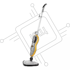 Швабра паровая Kitfort КТ-1047 1500Вт серый/оранжевый