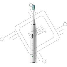Зубная щетка Galaxy Line GL4983, белый, электрическая, время работы до 1,5 ч, мягкая щетина, до 37200 вибрирующих движений в мин, литий-ионный аккум., таймер завершения чистки, таймер смены области чистки, подставка для зарядки, кейс и 7 насадок