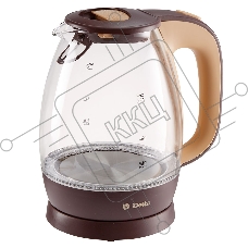 Чайник электрический Delta DL-1203 коричневый с бежевым