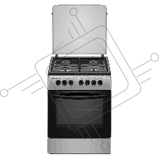Плита комбинированная Kraft KF-FSK6402ES серый, конфорок 4 шт, духовка 70 л, 60 см x 87 см x 63 см