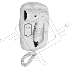 Фен для волос настенный Puff 1203B, белый, 1,2 кВт