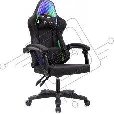 Кресло игровое Knight Wolf RGB черный, крестов. пластик