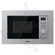 Микроволновая печь встраиваемая Gorenje BMI201AG1X нержавеющая сталь, 20 л, 800 Вт, переключатели - поворотный механизм/кнопки