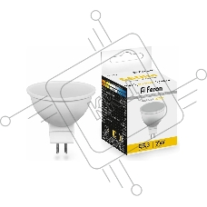 Лампа светодиодная LB-26 (7W) 230V G5.3 2700K MR16 матовая | 25235 | FERON