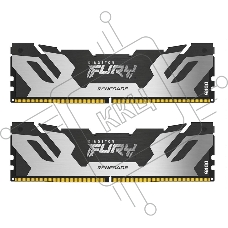 Оперативная память Kingston Fury Renegade, DDR5, 48GB (2x24GB), 7200MHz, CL38, DIMM, с радиатором, серебристый/чёрный