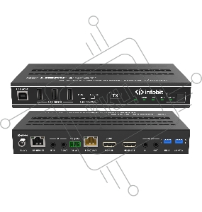 Удлинитель сигнала HDMI,USB Infobit [iTrans E90U8K] Разрешение 8К/30, USB 2.0 до 90 метров, eARC