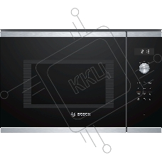 Микроволновая печь встраиваемая Bosch BEL554MS0 нержавеющая сталь/черный, 25 л, 900 Вт, переключатели - поворотный механизм/сенсор