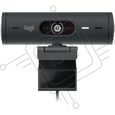 Веб-камера Logitech HD Webcam Brio 500 черный 4Mpix (1920x1080) USB Type-C с микрофоном (960-001424)