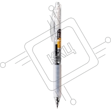 Ручка гелевая автоматическая Deli SA68 прозрачный/белый, d=0.5мм, черные чернила, резиновая манжета