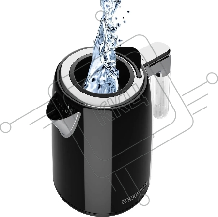 Чайник электрический Polaris PWK 1746CA Water Way Pro 1.7л. 2200Вт черный (корпус: нержавеющая сталь)