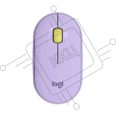 Мышь беспроводная Logitech Pebble M350 фиолетовый, 1000 dpi, радиоканал, Bluetooth, USB, кнопки - 3