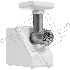 Мясорубка электрическая Ротор Макси ЭМШ 35/300-3 белый, 1500 Вт, 0.6 кг/мин, насадки - 4