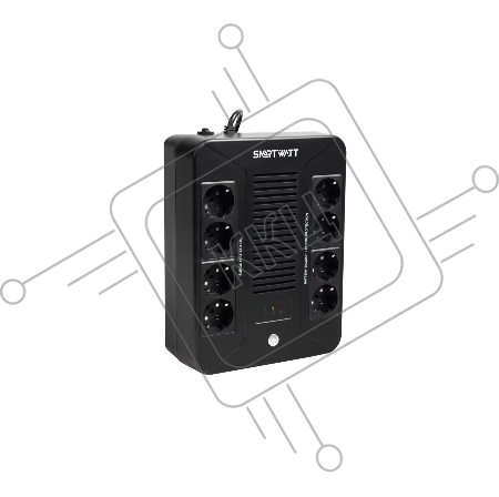 ИБП SMARTWATT UPS SAFE PRO 600 Line-interactive 600VA/360W Brick (Euro x8, LED, 275x210x95(мм), 4,8 кг, гарантия 24мес.