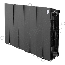 Радиатор биметаллический Royal Thermo PianoForte 300 черный - 8 секц.