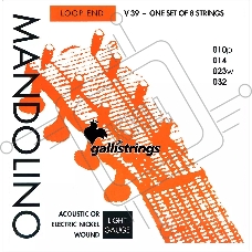 Комплект струн GALLI STRINGS [V039] для мандолины, размер 10-32