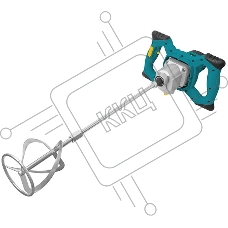 Миксер Fit 1200 Вт, 0-580 / 0-800 об/мин, 50 Нм, 100 л, двухскоростной, металл.корпус, рез.накл., коробка