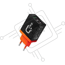 Сетевое зарядное устройство Qumo Quick Charge 3.0 3 USB (Charger 0019), 3 USB, 4.2A, 1 USB (QC 3.0, FCP, AFC) + 2 USB 2,1A, черный