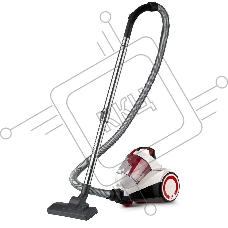 Пылесос DOMFY DSC-VC505 белый/красный, 350/2000 Вт, уборка сухая, пылесборник контейнер 2.5 л