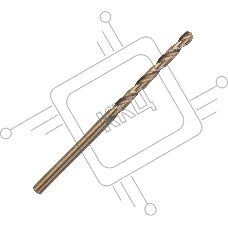 Сверло PATRIOT EXPERT по металлу, Р6М5К5, 3,5 мм, 1шт в блистере