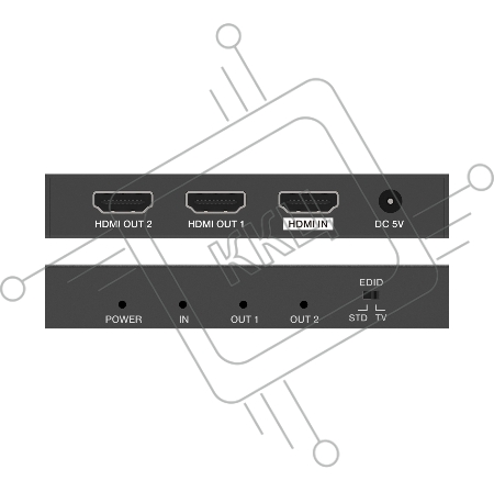 Усилитель - распределитель Infobit [iSwitch 102] 1х2 HDMI 4K60