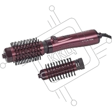 Фен-щетка Polaris PHS 1020RK лиловый 1000Вт. Кол-во режимов 3. Конструкция вращение шнура.2 насадки-щетки: 50, 35 мм. В комплекте щетка. Покрытие керамическое.Автоматическое вращение насадок.