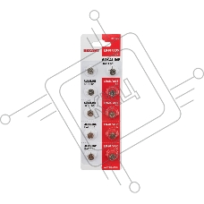 Батарейки часовые Rexant (30-1036) LR48, 1,5В, 10 шт (AG5, LR754, G5, 193, GP93A, 393, SR754W) блистер