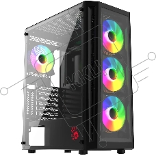 Компьютерный корпус Bloody BD-CC120F черный без БП ATX 8x120mm 1xUSB2.0 1xUSB3.0 audio bott PSU