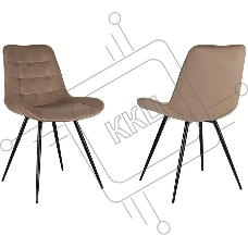 Стул для дома Бюрократ CH-K2_2 комплект 2 шт св. коричневый Holland 65 металл черный на ножках