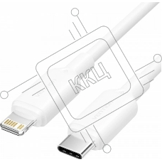 Кабель Vention USB 2.0 CM/Lightning 8M для iPad/iPhone 3A - 1м. Белый