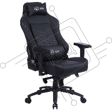 Кресло игровое Cactus CS-CHR-0112BL черный, сиденье черный, эко.кожа, с подголов. крестовина металл, пластик черный Кресло игровое Cactus CS-CHR-0112BL черный, сиденье черный, эко.кожа, с подголов. крестовина металл, пластик черный