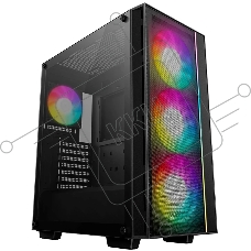 Компьютерный корпус Deepcool MATREXX 55 MESH V4 без БП, боковое окно (закаленное стекло), 3xARGB LED 140мм вентилятора спереди, 1xARGB LED 120мм вентилятор сзади, черный, ATX Компьютерный корпус Deepcool MATREXX 55 MESH V4 без БП, боковое окно (закаленное стекло), 3xARGB LED 140мм вентилятора спереди, 1xARGB LED 120мм вентилятор сзади, черный, ATX